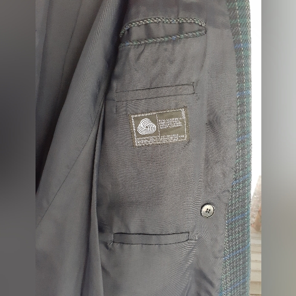 Canda Vintage Men's Double Breasted Wool Sport Coat Multicolour Plaid Size 44 - Picture 6 of 9